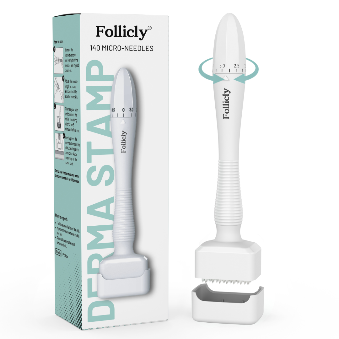 Follicly® 微針印章 - 140 支可調式鈦金屬微針